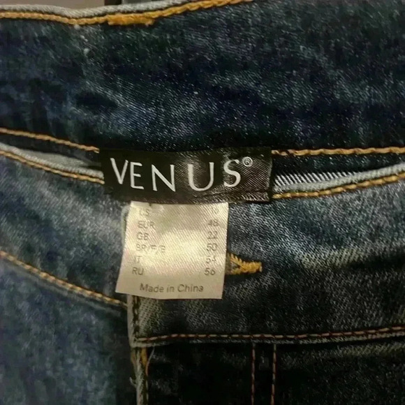 Venus NWOT Bling Mesh Holes Jeans Denim size 16 Y2K style - Picture 7 of 9